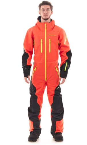 Комбинезон сноубордический Dragonfly SuperLight 3L Man Dark Red-Yellow 2024 в Самаре