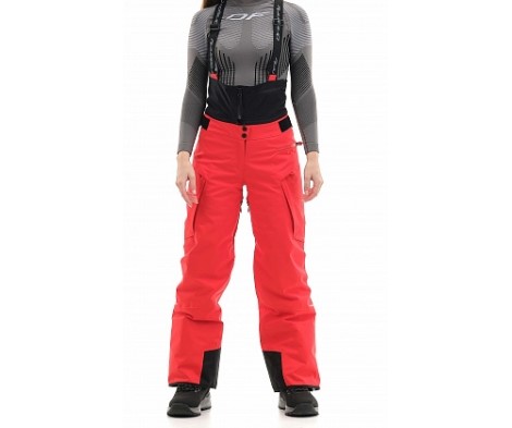 Штаны горнолыжные утепленные Dragonfly Gravity Premium Woman Red Fluo в Самаре