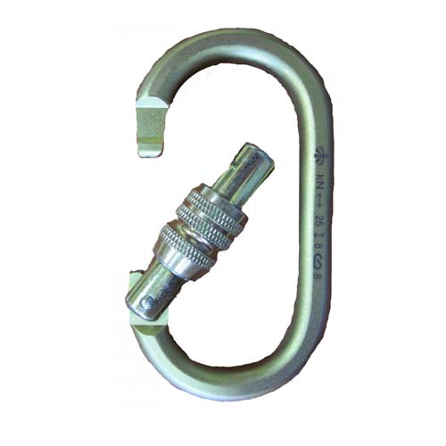  Карабин Вертикаль овал стальной Люкс с муфтой (кейлок) в Самаре  