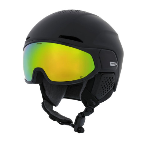 Шлем Alpina Alto Q-Lite Black Matt (Gold Mirror)