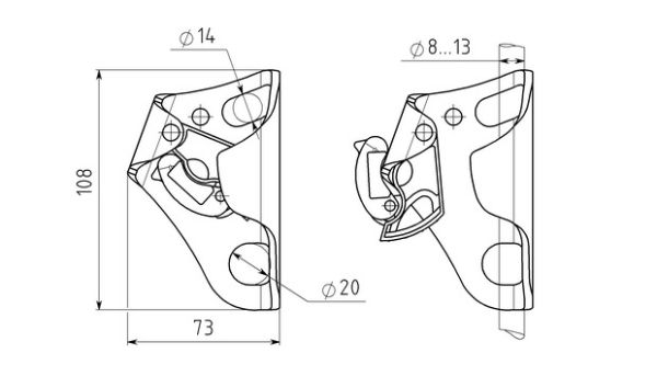  Зажим Вертикаль Кроль черный в Самаре  