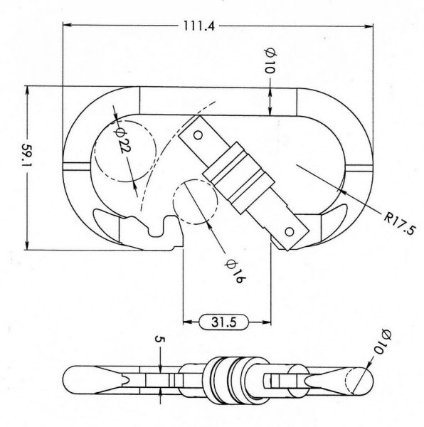  Карабин Вертикаль стальной овал  в Самаре  