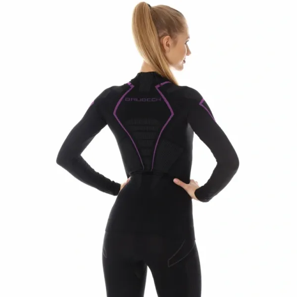 Футболка Brubeck Thermo Nilit Heat черный/розовый женская в Самаре