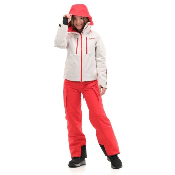 Куртка горнолыжная Dragonfly утепленная Gravity Premium Woman Gray-Red в Самаре