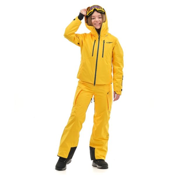 Куртка горнолыжная Dragonfly утепленная Gravity Premium Woman Yellow-Dark в Самаре