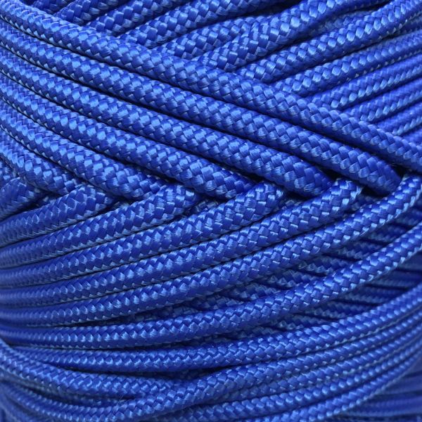  Шнур ПА плетеный 16-ти пр.с ПА серд.d 4 мм синий в Самаре  