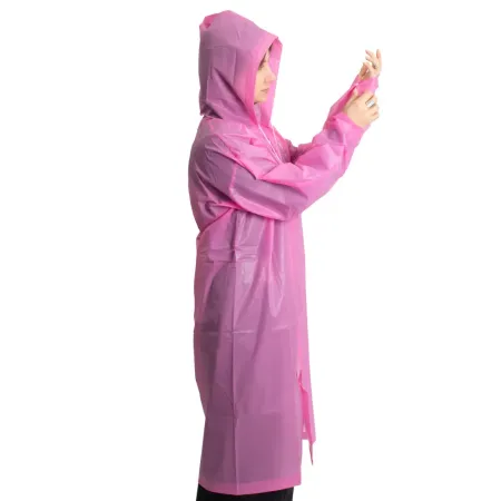 Плащ-дождевик Следопыт EVA 66х115см на кнопках розовый