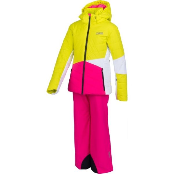 Костюм горнолыжный Colmar Girl 2-PC-Suit 3159 розовый-лимонный-белый в Самаре