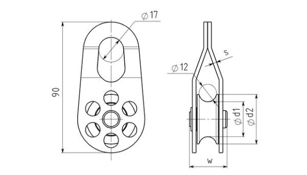  Блок-ролик Вертикаль стальной в Самаре  