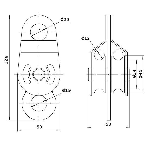  Блок-ролик Орион-Альп двойной сталь с подшипником в Самаре  