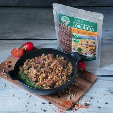 Консервы мясорастительные стерилизованные "Каша перловая с говядиной"